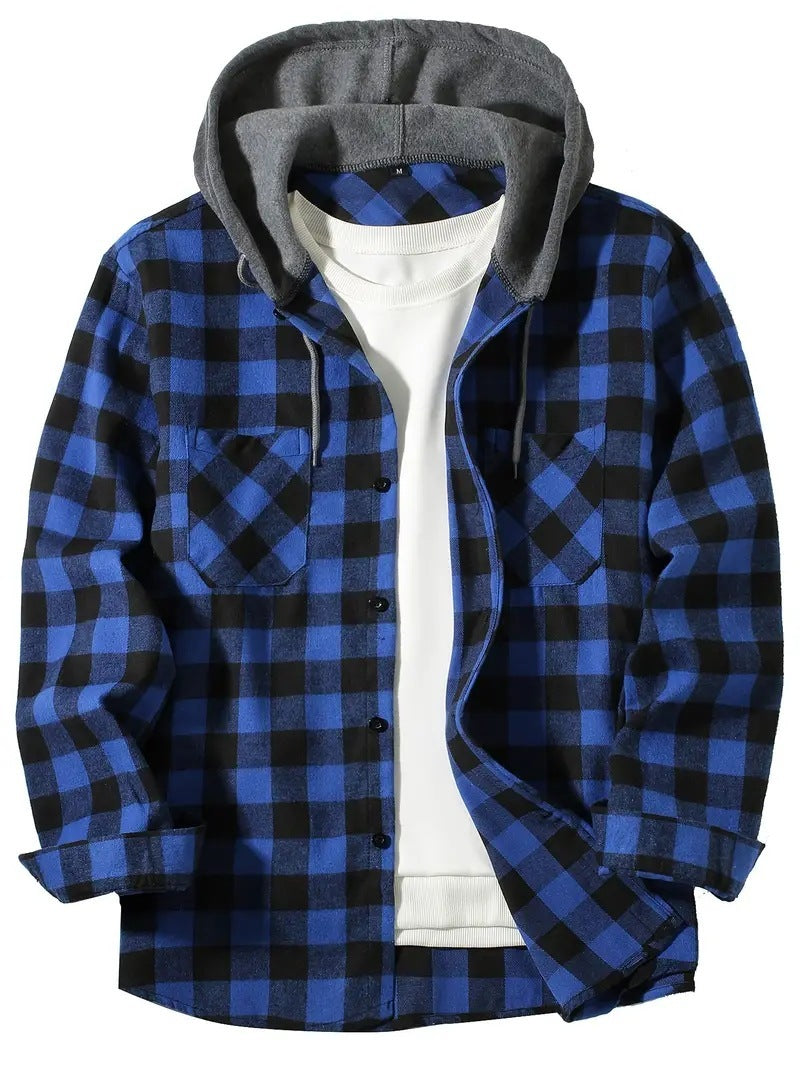 Plaid Hooded Shirt - Urban Casual